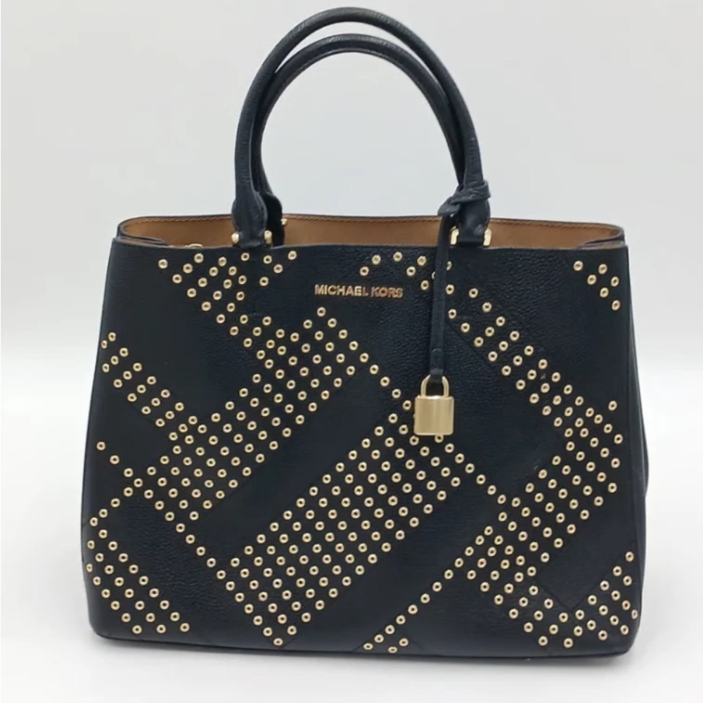 Michael Kors Adele black leather tote bag